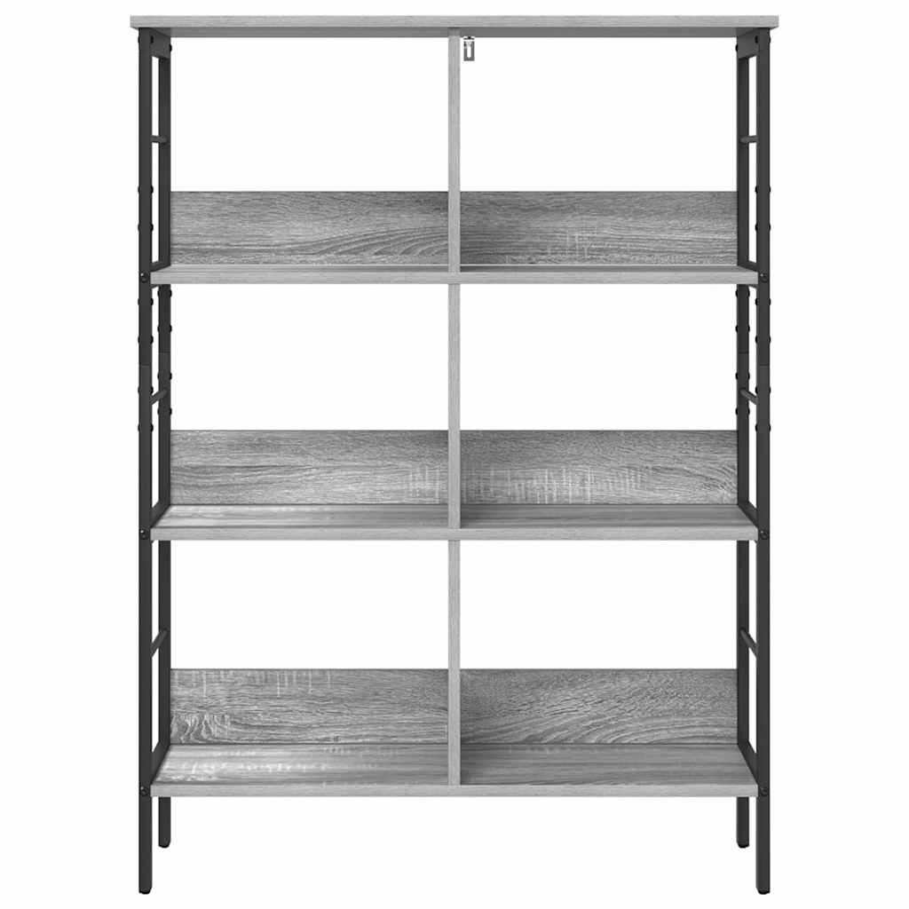 vidaXL Bookshelf 6-Tier 82 x 32 x 112 cm Engineered Wood Grey Sonoma