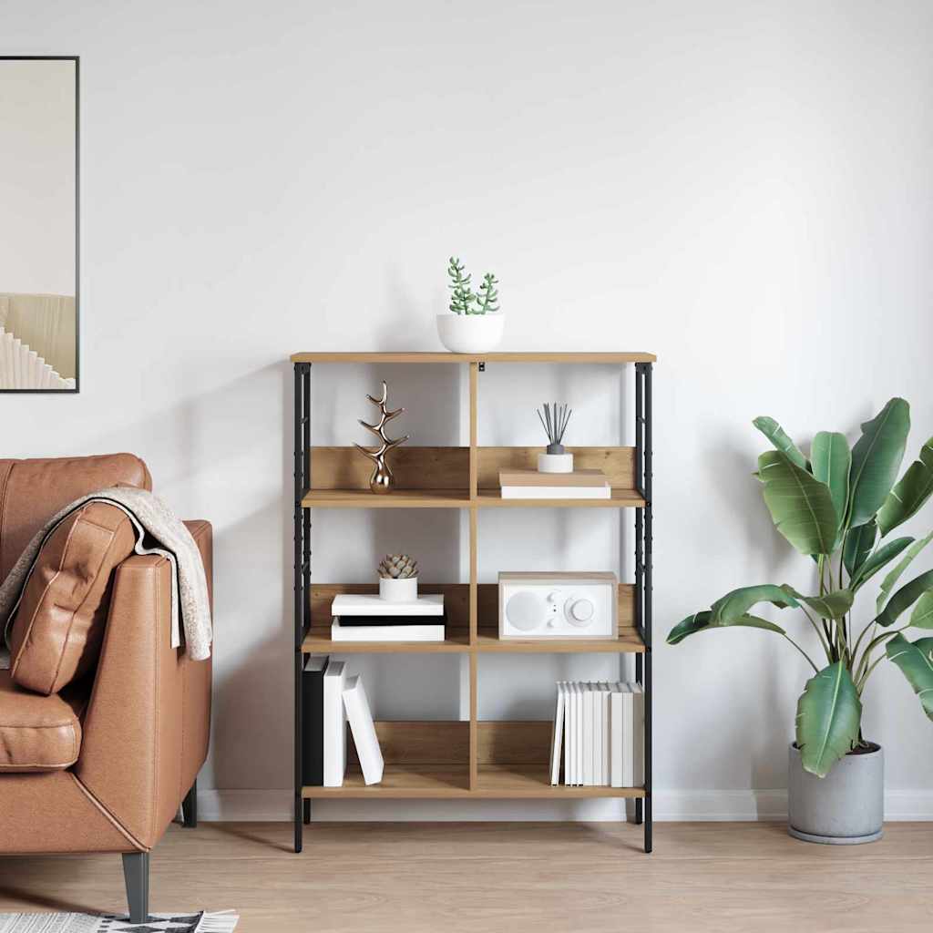 vidaXL Bookshelf 6-Tier 82 x 32 x 112 cm Engineered Wood Artisan Oak