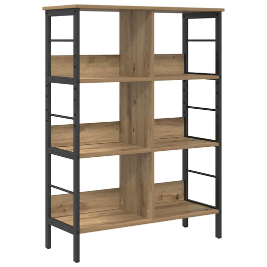 vidaXL Bookshelf 6-Tier 82 x 32 x 112 cm Engineered Wood Artisan Oak