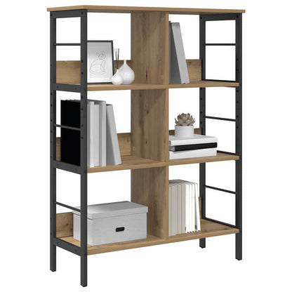 vidaXL Bookshelf 6-Tier 82 x 32 x 112 cm Engineered Wood Artisan Oak