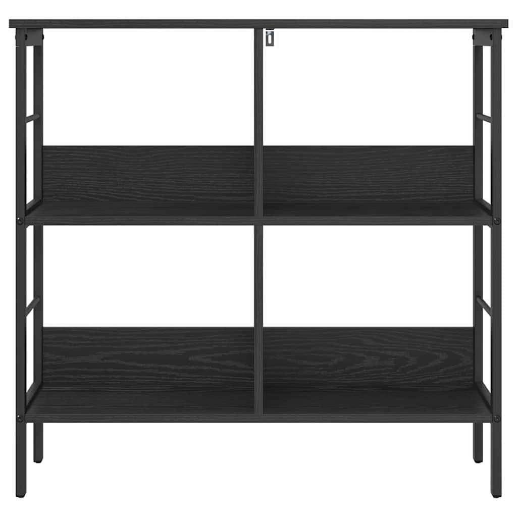 vidaXL Bookshelf 4-Tier 82 x 32 x 79 cm Engineered Wood Black Oak