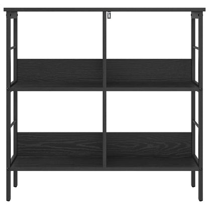 vidaXL Bookshelf 4-Tier 82 x 32 x 79 cm Engineered Wood Black Oak