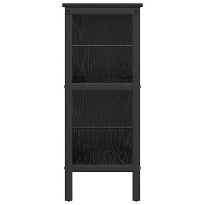 vidaXL Bookshelf 4-Tier 82 x 32 x 79 cm Engineered Wood Black Oak