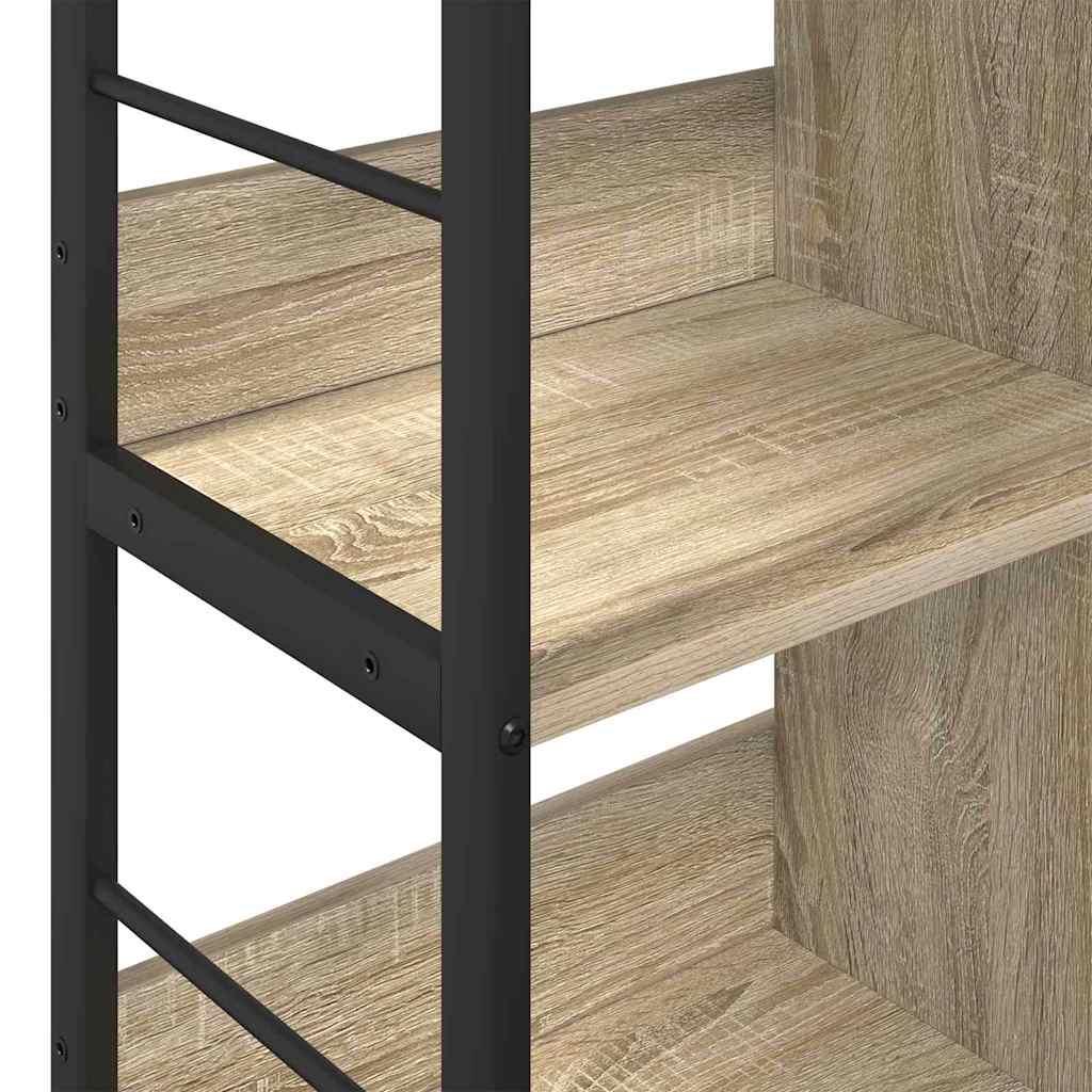 vidaXL Bookshelf 4-Tier 82 x 32 x 79 cm Engineered Wood Sonoma Oak