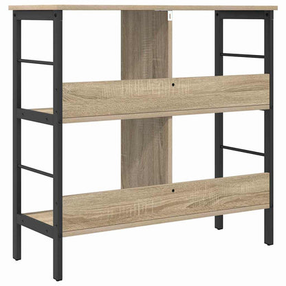 vidaXL Bookshelf 4-Tier 82 x 32 x 79 cm Engineered Wood Sonoma Oak
