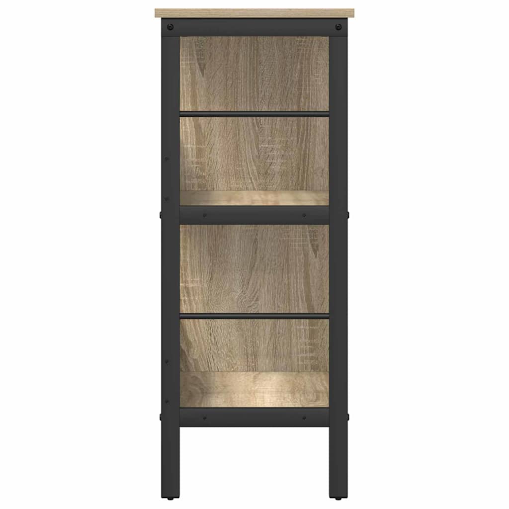 vidaXL Bookshelf 4-Tier 82 x 32 x 79 cm Engineered Wood Sonoma Oak