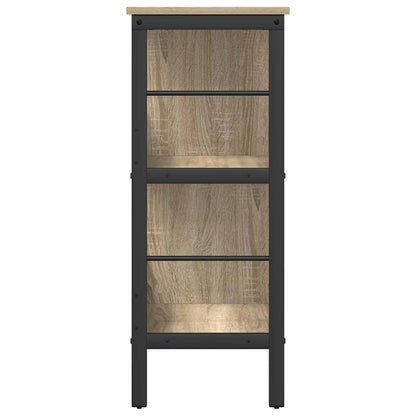 vidaXL Bookshelf 4-Tier 82 x 32 x 79 cm Engineered Wood Sonoma Oak