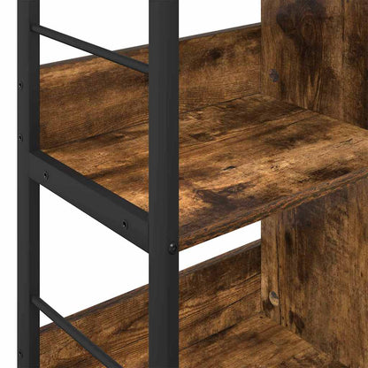 vidaXL Bookshelf 4-Tier 82 x 32 x 79 cm Engineered Wood Smoked Oak