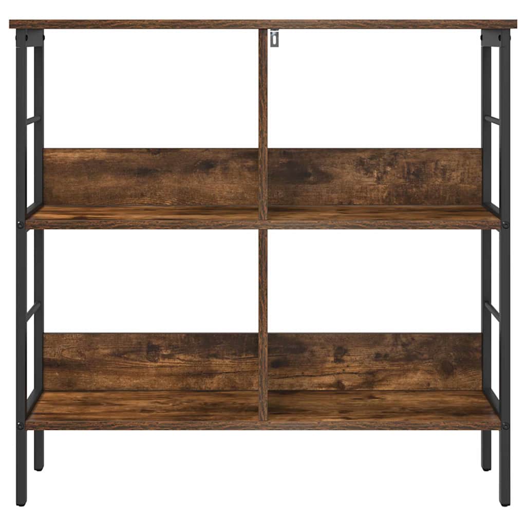 vidaXL Bookshelf 4-Tier 82 x 32 x 79 cm Engineered Wood Smoked Oak