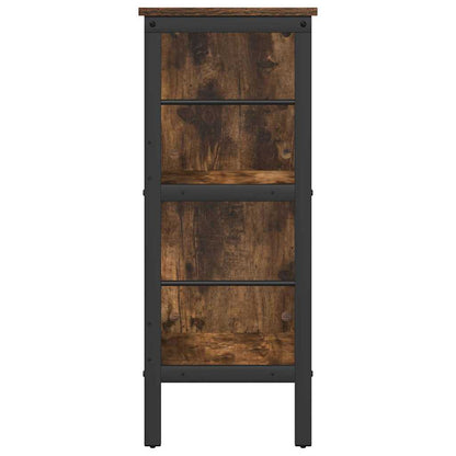 vidaXL Bookshelf 4-Tier 82 x 32 x 79 cm Engineered Wood Smoked Oak