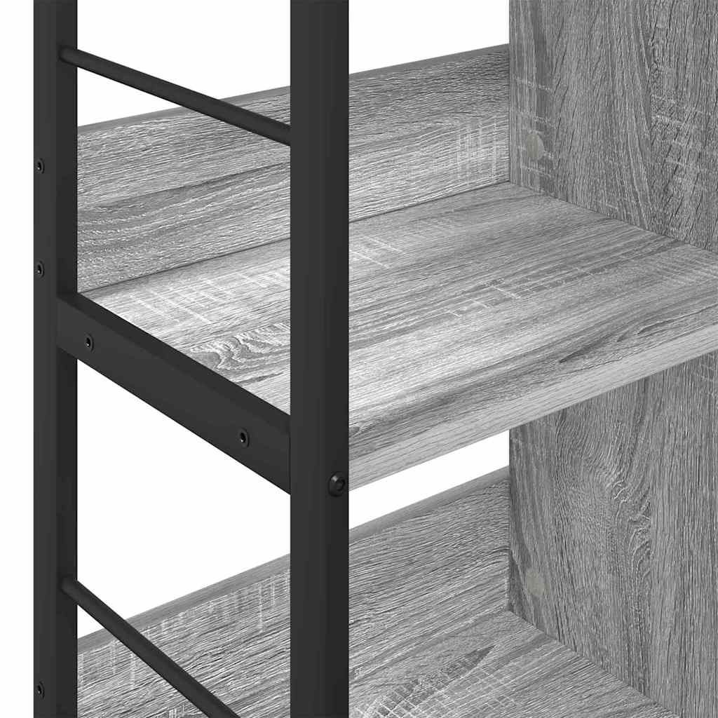 vidaXL Bookshelf 4-Tier 82 x 32 x 79 cm Engineered Wood Grey Sonoma