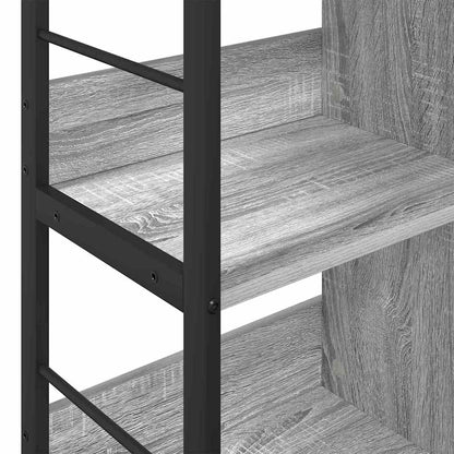 vidaXL Bookshelf 4-Tier 82 x 32 x 79 cm Engineered Wood Grey Sonoma