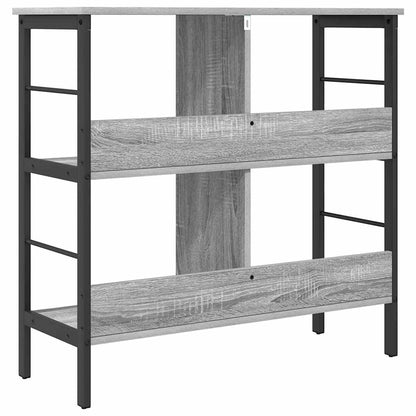 vidaXL Bookshelf 4-Tier 82 x 32 x 79 cm Engineered Wood Grey Sonoma