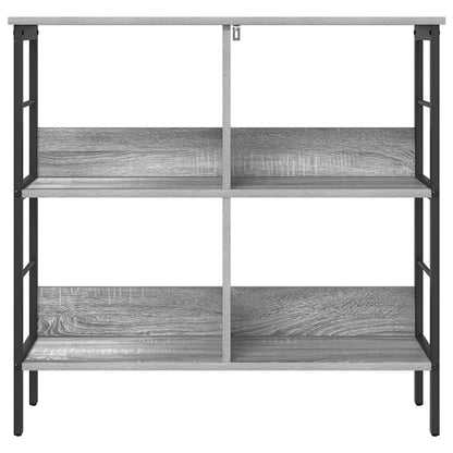 vidaXL Bookshelf 4-Tier 82 x 32 x 79 cm Engineered Wood Grey Sonoma