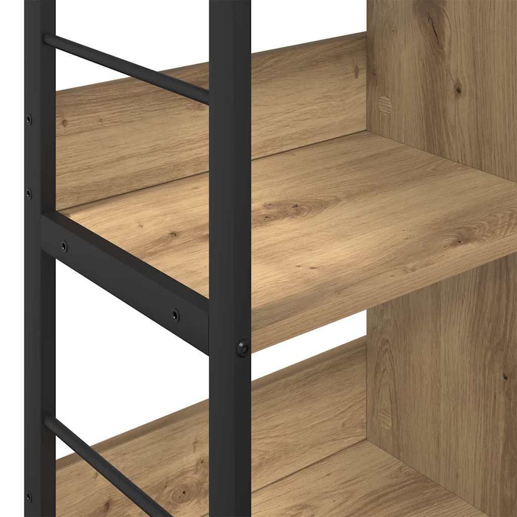 vidaXL Bookshelf 4-Tier 82 x 32 x 79 cm Engineered Wood Artisan Oak