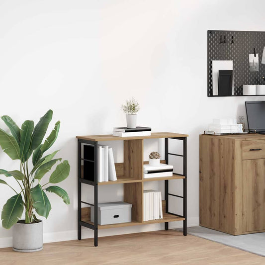 vidaXL Bookshelf 4-Tier 82 x 32 x 79 cm Engineered Wood Artisan Oak