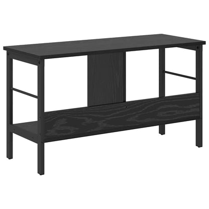 vidaXL Bookshelf 2-Tier 82 x 32 x 47 cm Engineered Wood Black Oak