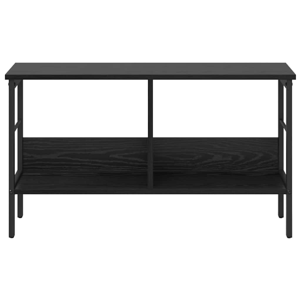 vidaXL Bookshelf 2-Tier 82 x 32 x 47 cm Engineered Wood Black Oak