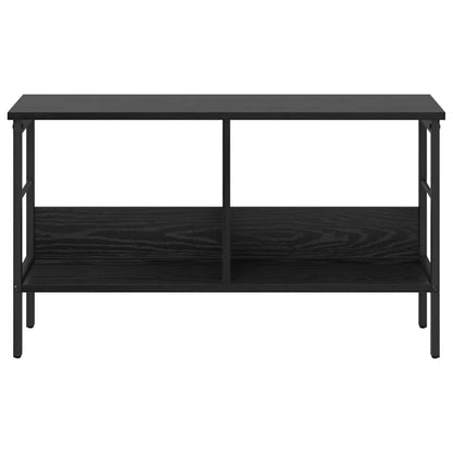 vidaXL Bookshelf 2-Tier 82 x 32 x 47 cm Engineered Wood Black Oak