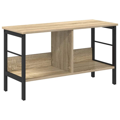 vidaXL Bookshelf 2-Tier 82 x 32 x 47 cm Engineered Wood Sonoma Oak