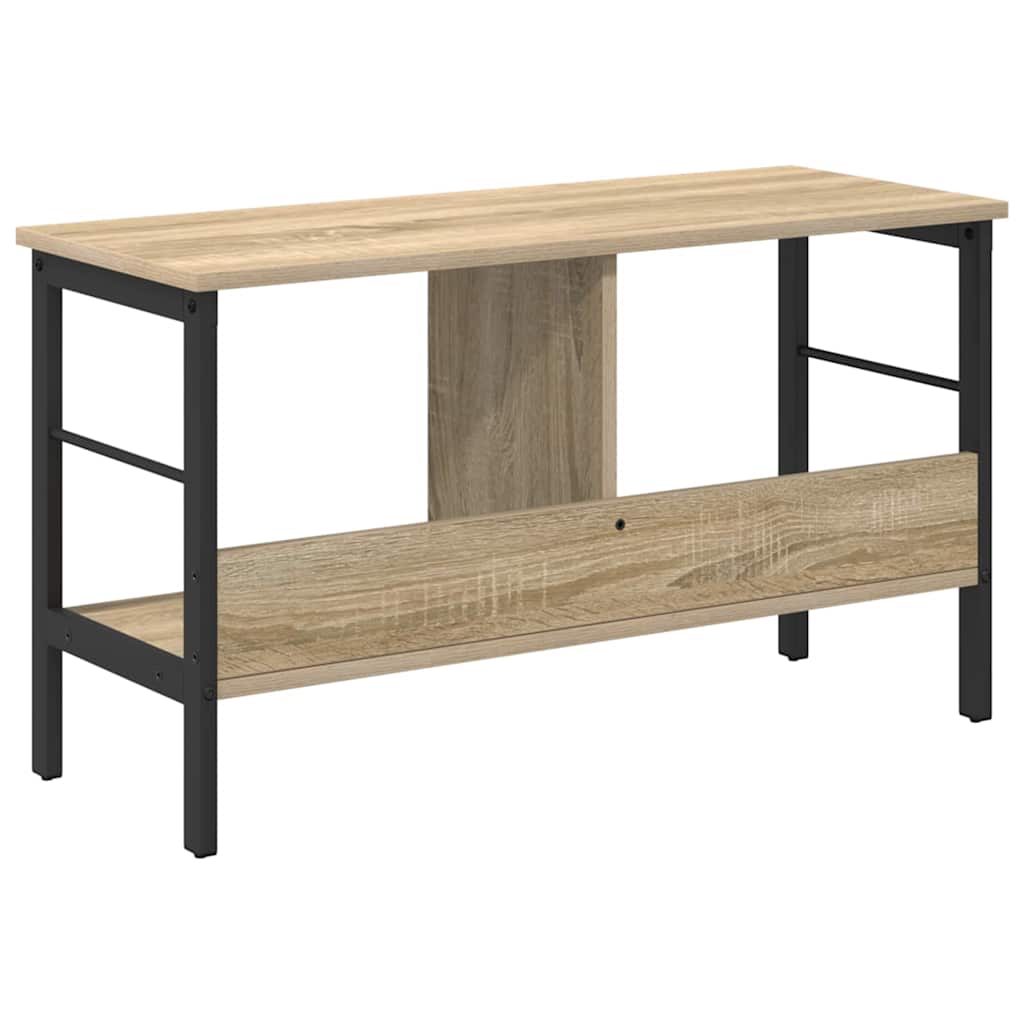 vidaXL Bookshelf 2-Tier 82 x 32 x 47 cm Engineered Wood Sonoma Oak
