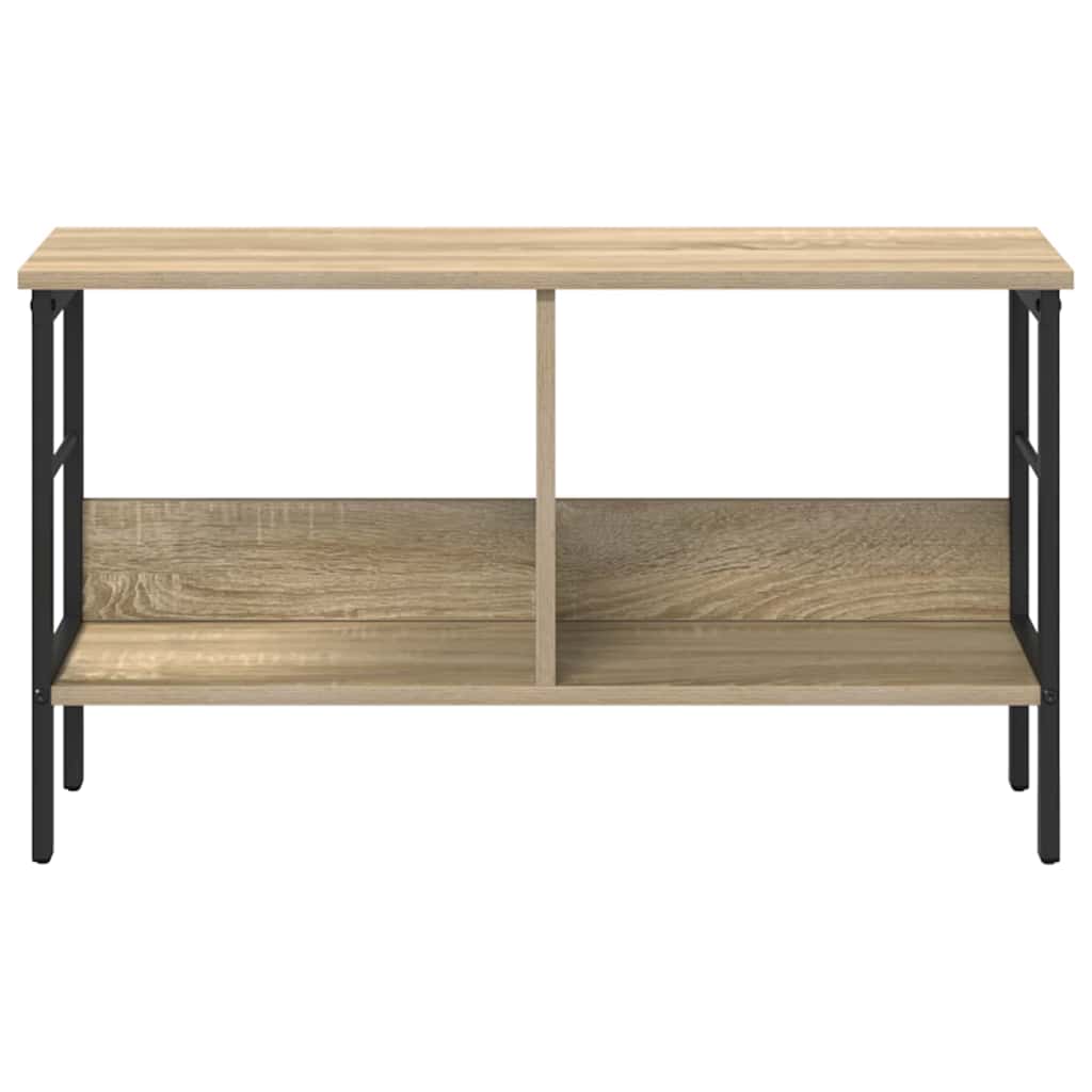 vidaXL Bookshelf 2-Tier 82 x 32 x 47 cm Engineered Wood Sonoma Oak