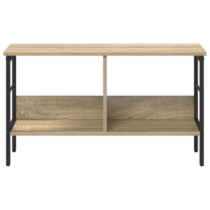 vidaXL Bookshelf 2-Tier 82 x 32 x 47 cm Engineered Wood Sonoma Oak