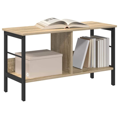 vidaXL Bookshelf 2-Tier 82 x 32 x 47 cm Engineered Wood Sonoma Oak