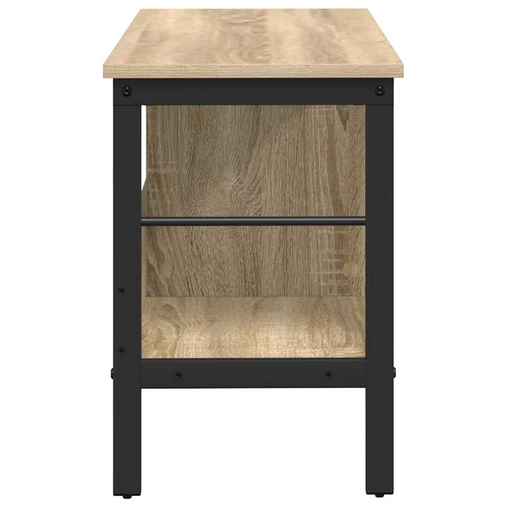 vidaXL Bookshelf 2-Tier 82 x 32 x 47 cm Engineered Wood Sonoma Oak