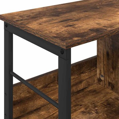 vidaXL Bookshelf 2-Tier 82 x 32 x 47 cm Engineered Wood Smoked Oak