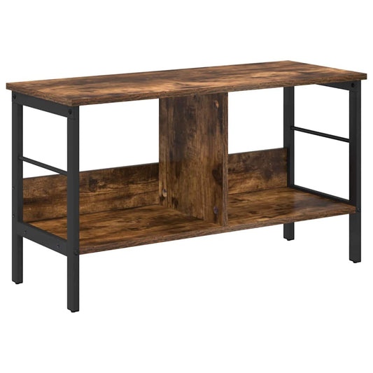 vidaXL Bookshelf 2-Tier 82 x 32 x 47 cm Engineered Wood Smoked Oak