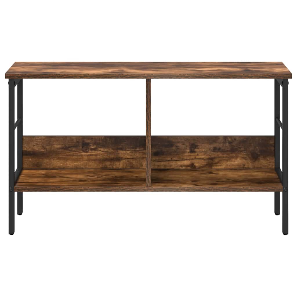vidaXL Bookshelf 2-Tier 82 x 32 x 47 cm Engineered Wood Smoked Oak
