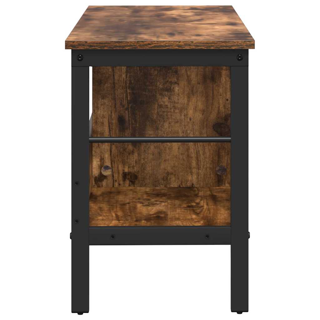 vidaXL Bookshelf 2-Tier 82 x 32 x 47 cm Engineered Wood Smoked Oak