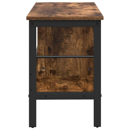 vidaXL Bookshelf 2-Tier 82 x 32 x 47 cm Engineered Wood Smoked Oak