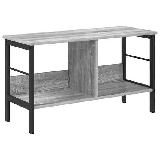 vidaXL Bookshelf 2-Tier 82 x 32 x 47 cm Engineered Wood Grey Sonoma