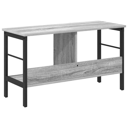 vidaXL Bookshelf 2-Tier 82 x 32 x 47 cm Engineered Wood Grey Sonoma