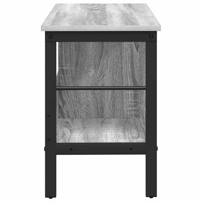 vidaXL Bookshelf 2-Tier 82 x 32 x 47 cm Engineered Wood Grey Sonoma
