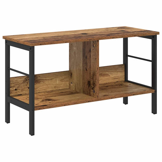 vidaXL Bookshelf 2-Tier 82 x 32 x 47 cm Engineered Wood Old Wood