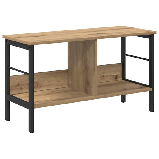 vidaXL Bookshelf 2-Tier 82 x 32 x 47 cm Engineered Wood Artisan Oak