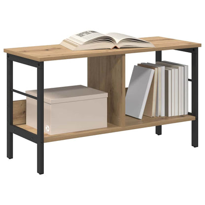 vidaXL Bookshelf 2-Tier 82 x 32 x 47 cm Engineered Wood Artisan Oak