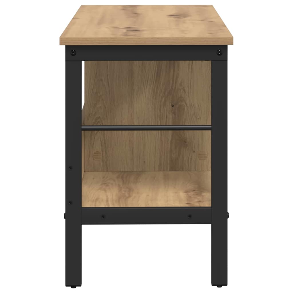 vidaXL Bookshelf 2-Tier 82 x 32 x 47 cm Engineered Wood Artisan Oak