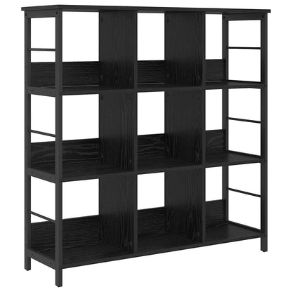 vidaXL Bookshelf 9-Tier 102 x 32 x 104.5 cm Engineered Wood Black Oak