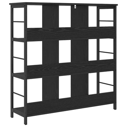 vidaXL Bookshelf 9-Tier 102 x 32 x 104.5 cm Engineered Wood Black Oak