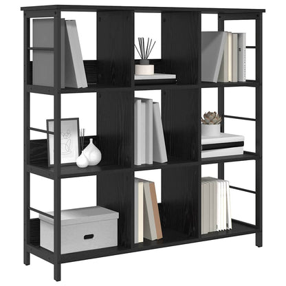 vidaXL Bookshelf 9-Tier 102 x 32 x 104.5 cm Engineered Wood Black Oak