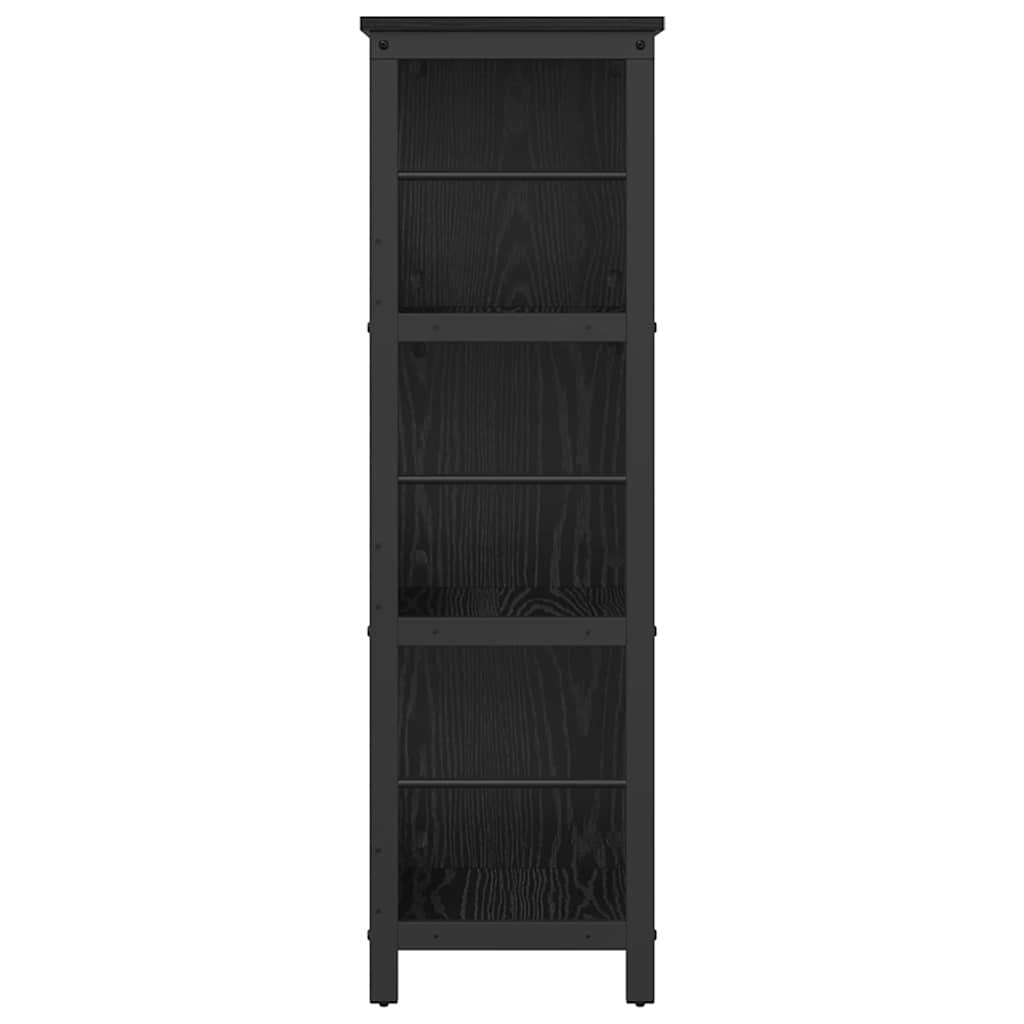 vidaXL Bookshelf 9-Tier 102 x 32 x 104.5 cm Engineered Wood Black Oak
