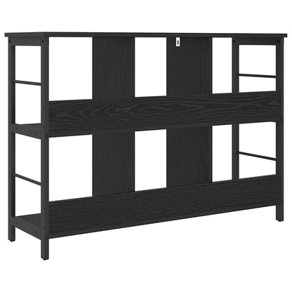 vidaXL Bookshelf 6-Tier 102 x 32 x 72.5 cm Engineered Wood Black Oak