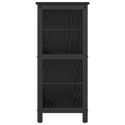 vidaXL Bookshelf 6-Tier 102 x 32 x 72.5 cm Engineered Wood Black Oak