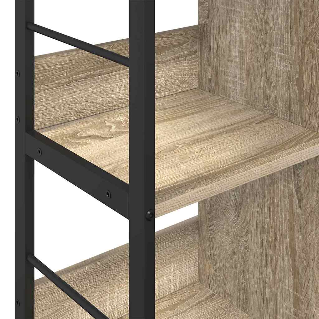 vidaXL Bookshelf 6-Tier 102 x 32 x 72.5 cm Engineered Wood Sonoma Oak