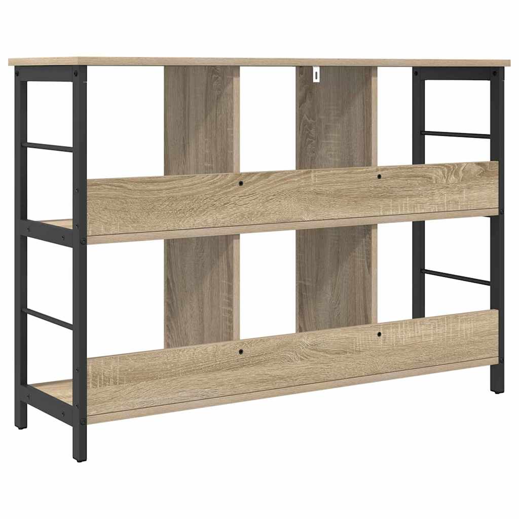 vidaXL Bookshelf 6-Tier 102 x 32 x 72.5 cm Engineered Wood Sonoma Oak