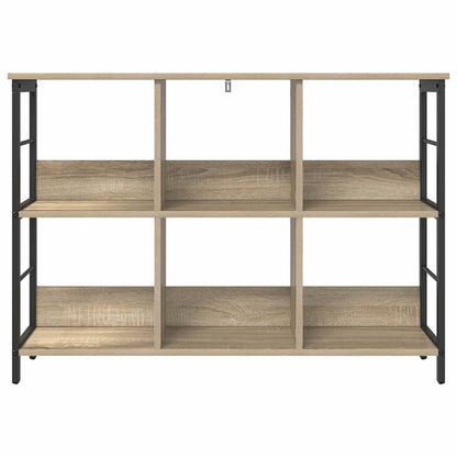 vidaXL Bookshelf 6-Tier 102 x 32 x 72.5 cm Engineered Wood Sonoma Oak
